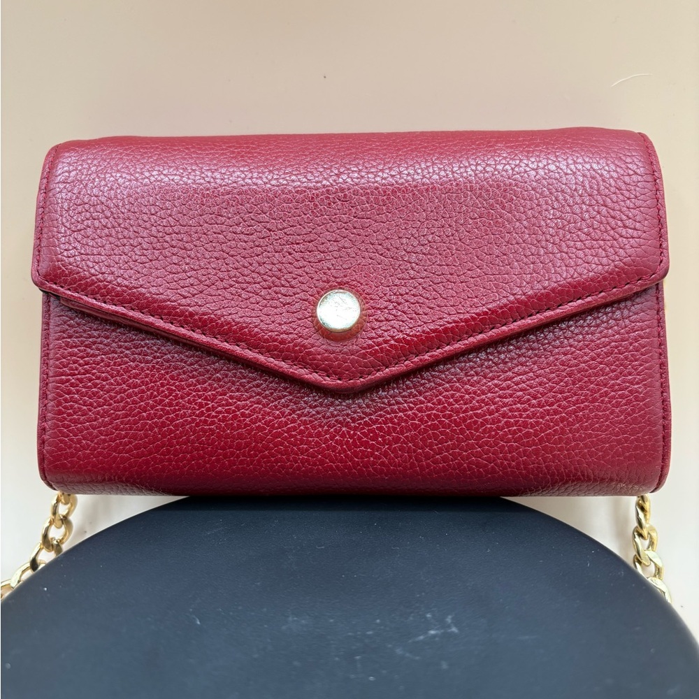 Stella & Max Red Leather Clutch EUC